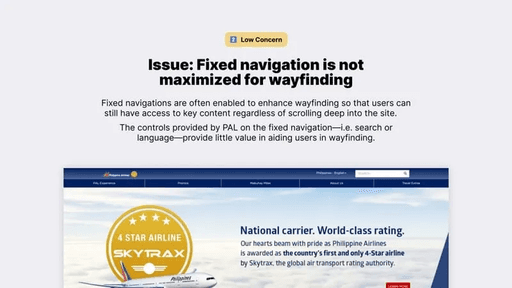 Heuristic evaluation finding: content accessibility issue