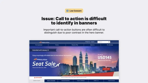 Heuristic evaluation finding: mobile usability issue